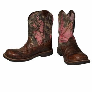 Ariat Fatbaby Pink Camo Cowboy Boots 5